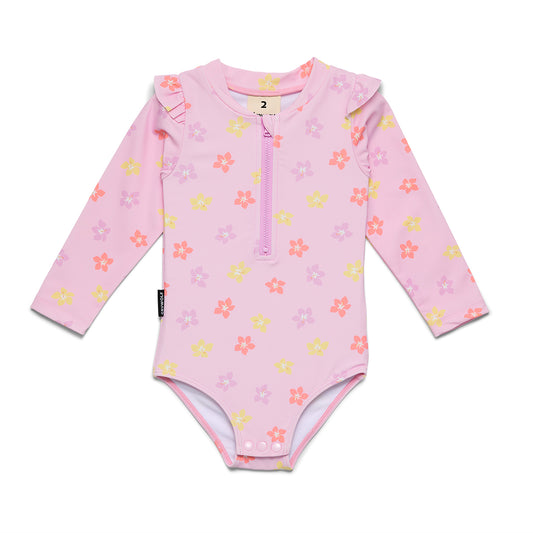 Crywolf Baby Long Sleeve Swimsuit Hibiscus Bloom