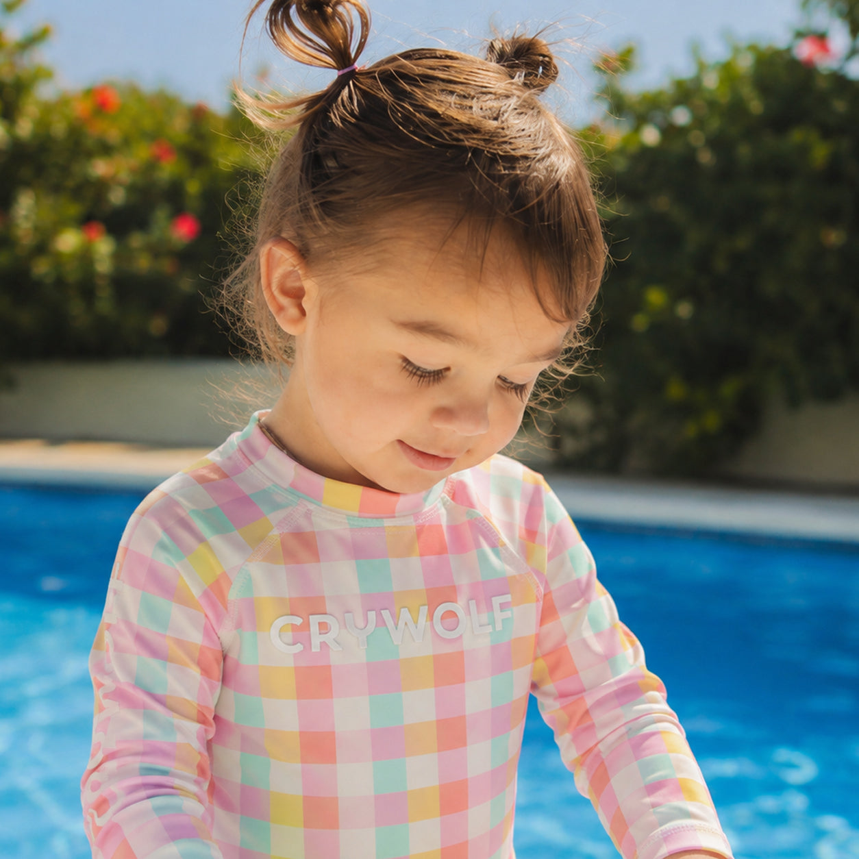 Crywolf Baby Rash Vest Pop Gingham