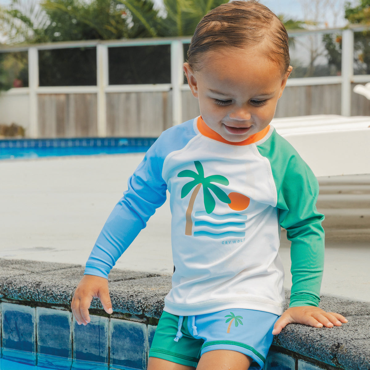 Crywolf Baby Rash Vest Seaside Colourblock