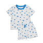 Crywolf Short Sleeve Sleep Set Blue Holiday