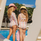 Crywolf Long Sleeve Swimsuit Pop Gingham