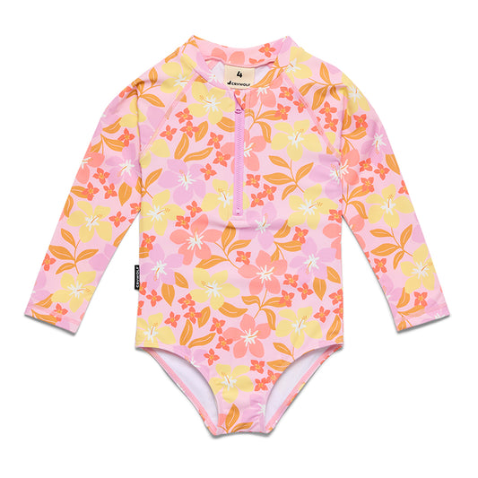 Crywolf Long Sleeve Swimsuit Hibiscus Daze