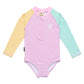 Crywolf Long Sleeve Swimsuit Poolside Colourblock