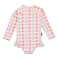 Crywolf Long Sleeve Swimsuit Pop Gingham
