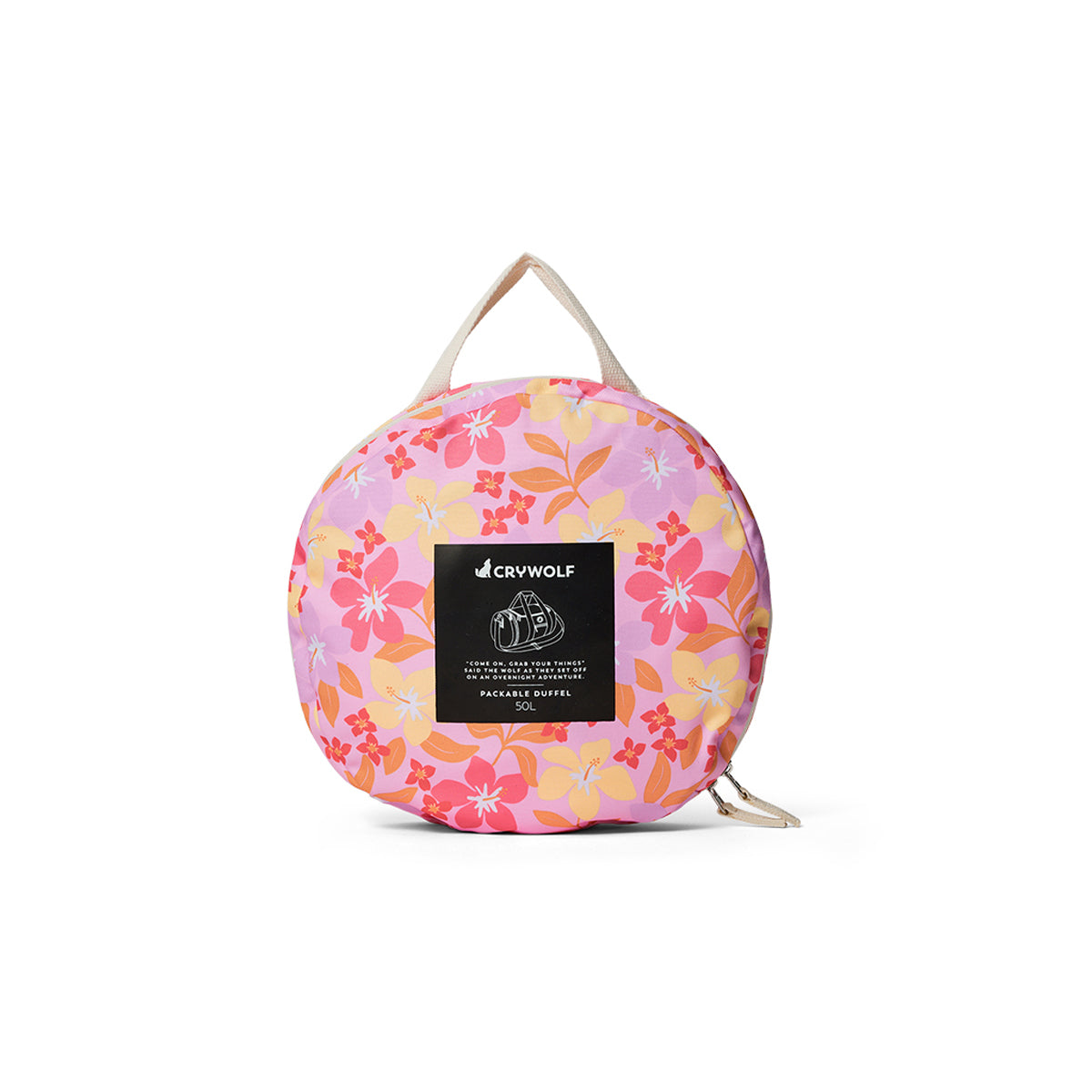 Crywolf Packable Duffel Bag Hibiscus Daze