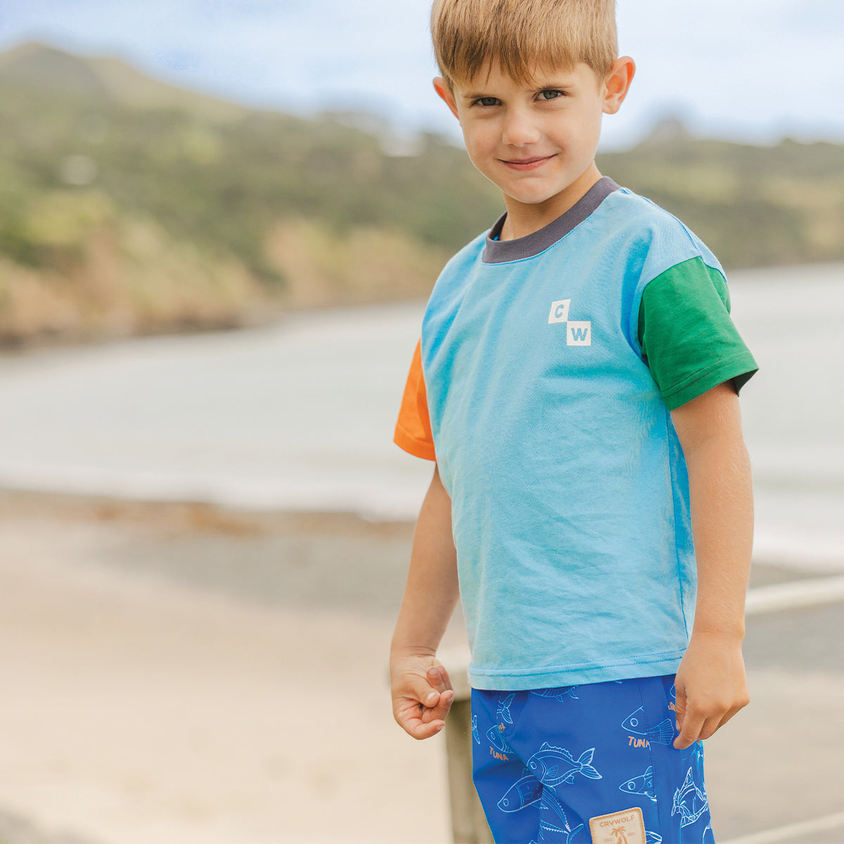Crywolf Sun Smart T-Shirt Seaside Colourblock
