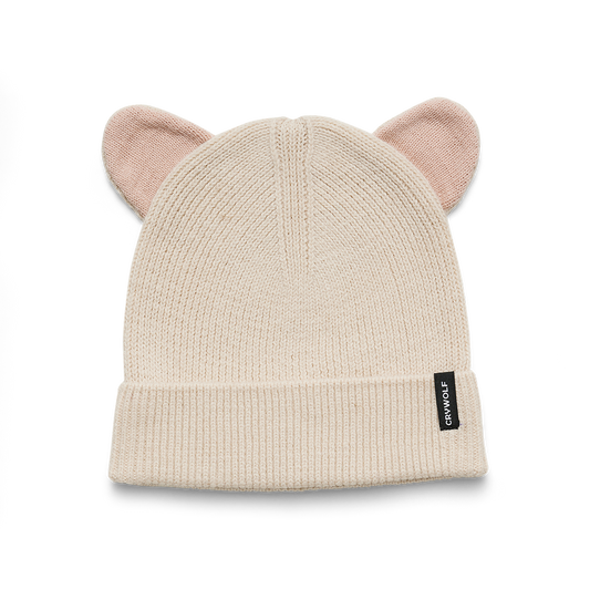 Crywolf Wolf Ears Beanie Off White