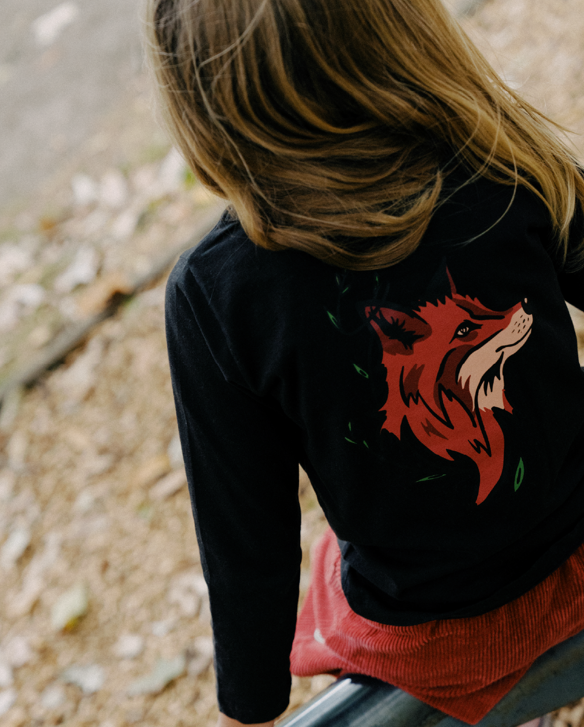 The Girl Club Charcoal Fox Long Sleeve Tee