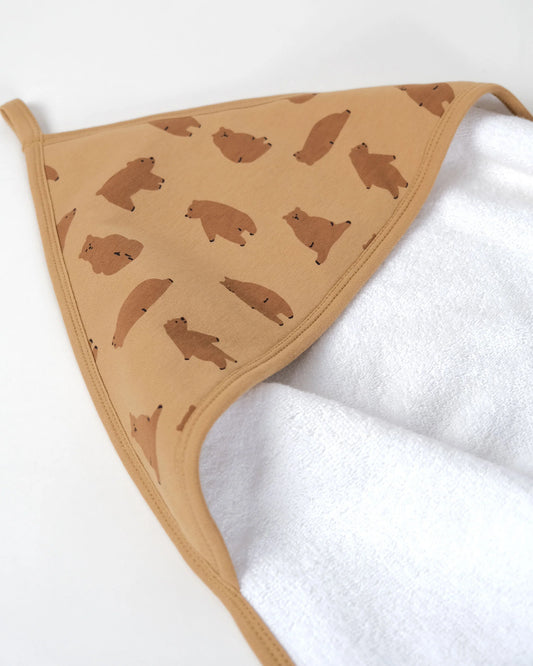 Babu Terry Hooded Baby Towel Chubby Bear