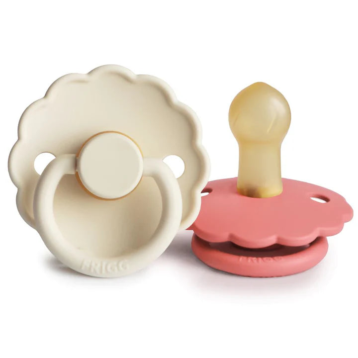 Frigg Daisy Natural Rubber Pacifiers Cream | Poppy
