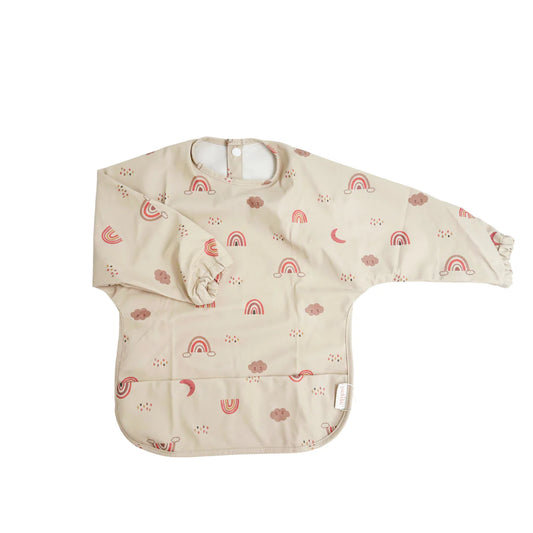 Petite Eats Sleeved Waterproof Baby Bib Rainbow