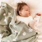 Over the Dandelions Daisy Organic Blanket Thyme