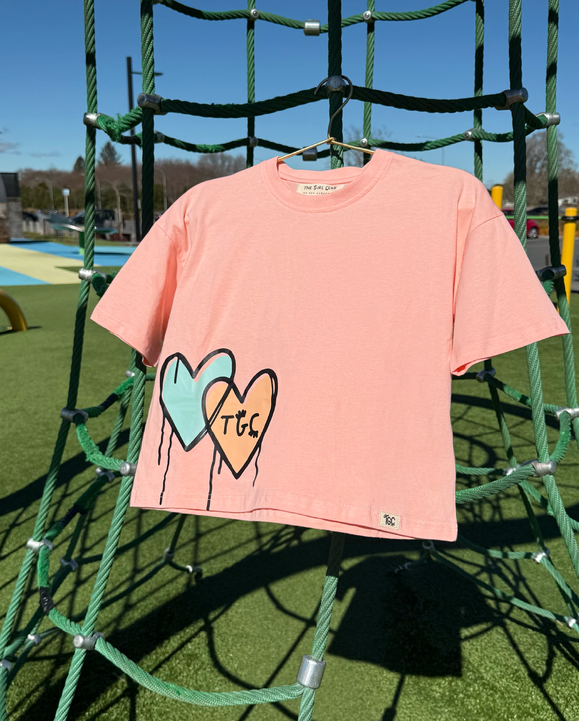 The Girl Club Drippin Hearts Tee