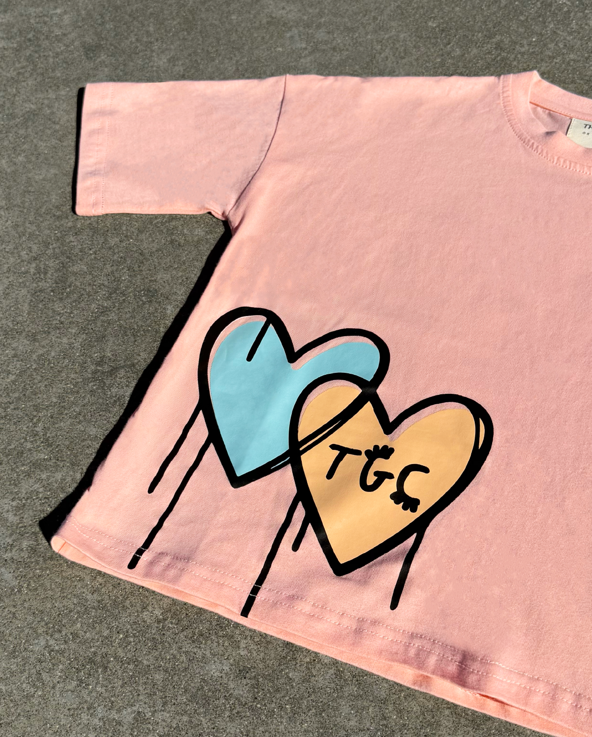 The Girl Club Drippin Hearts Tee