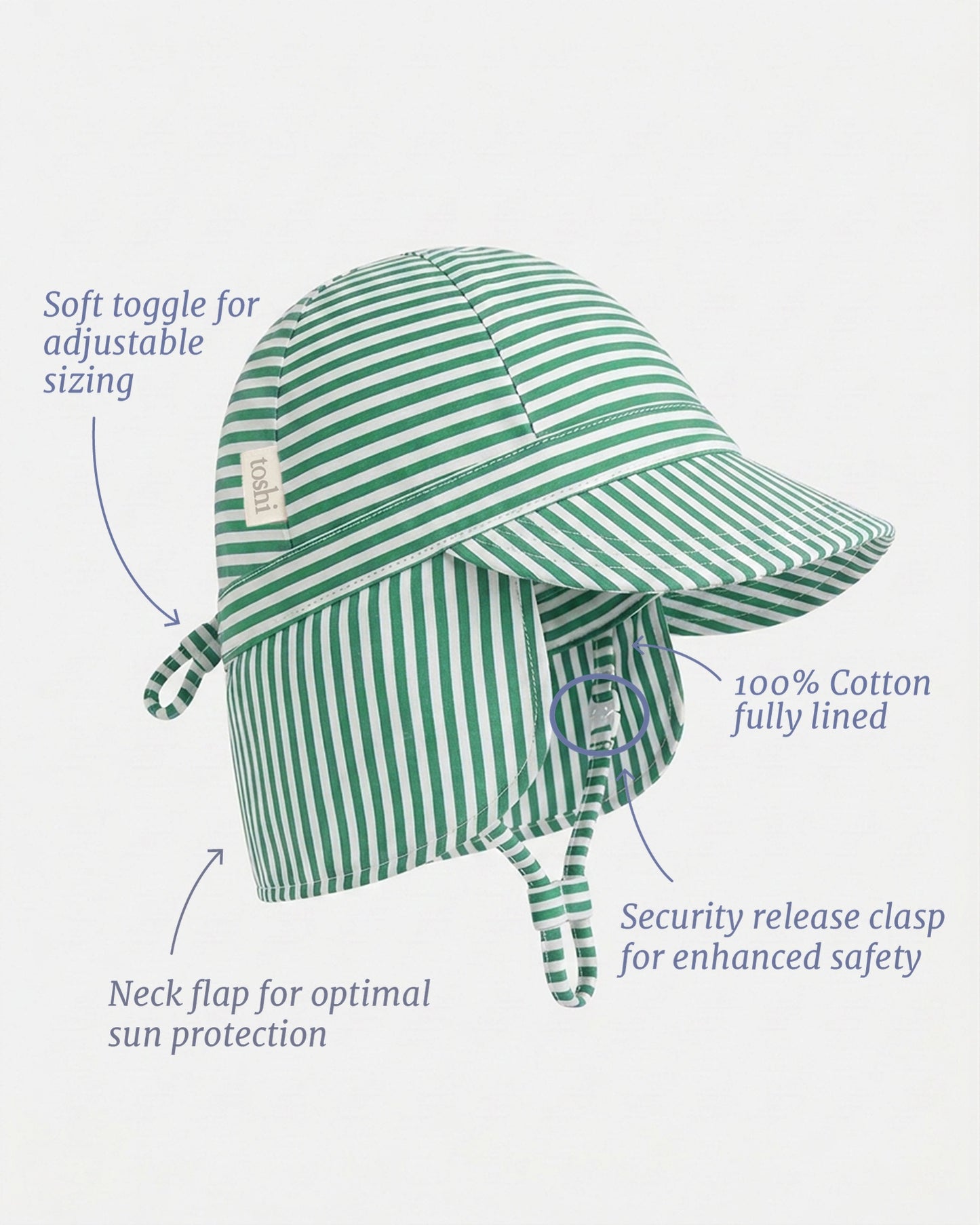 Toshi Flap Cap Mini Pistachio