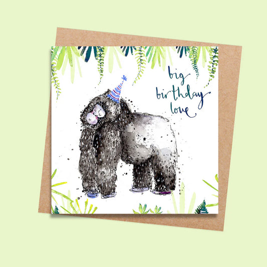 Birthday Gorilla Greeting Card