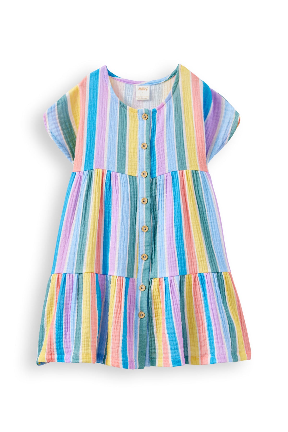 Milky Fiesta Crinkle Dress