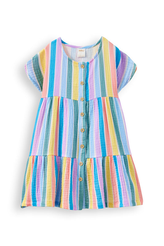Milky Fiesta Crinkle Dress