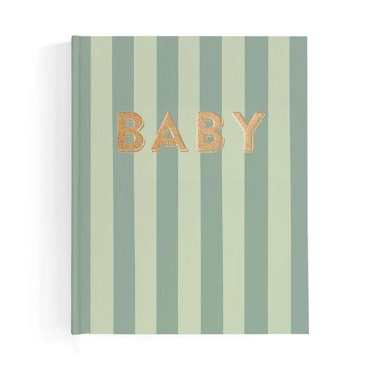Baby Book Sage Stripe - 3rd Edition