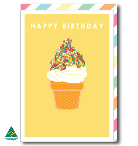 Freckle Ice Cream Birthday Card