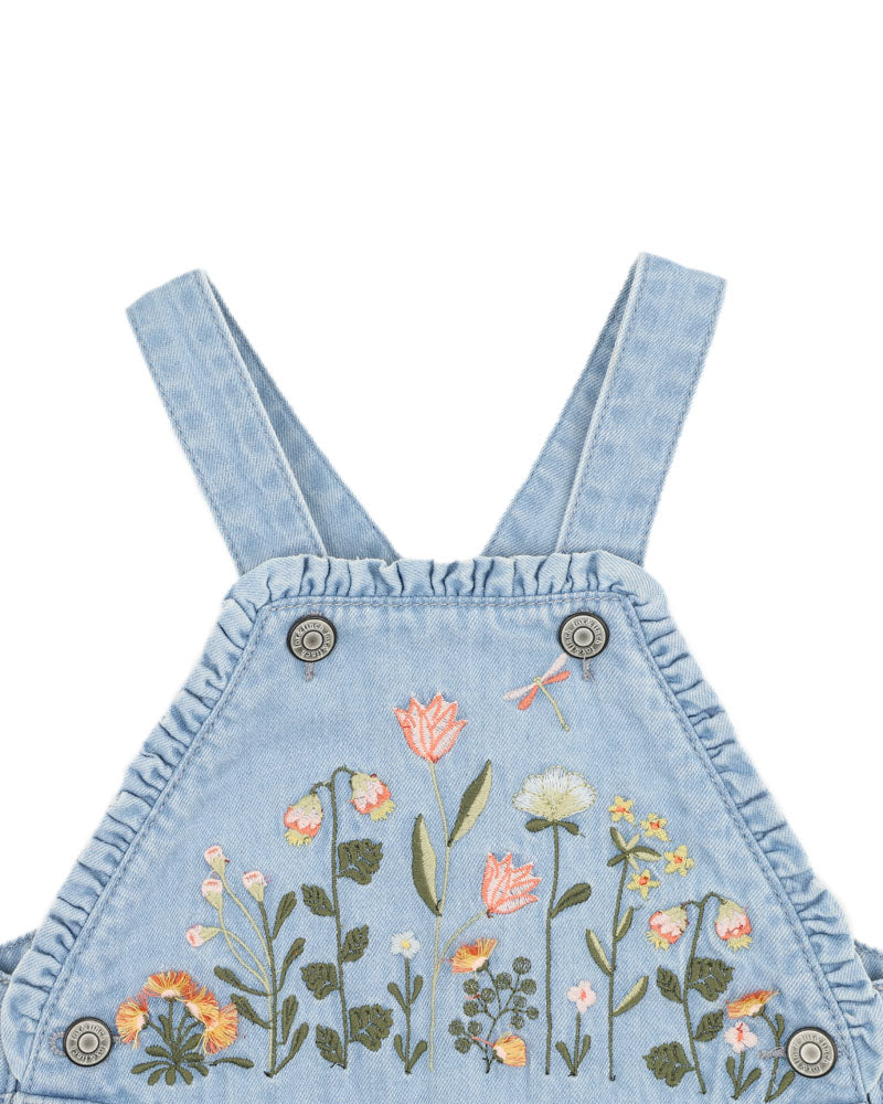 Minihaha Botanica Embroidered Overalls