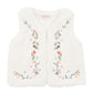 Minihaha Botanica Embroidered Faux Fur Vest