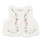 Minihaha Botanica Embroidered Faux Fur Vest