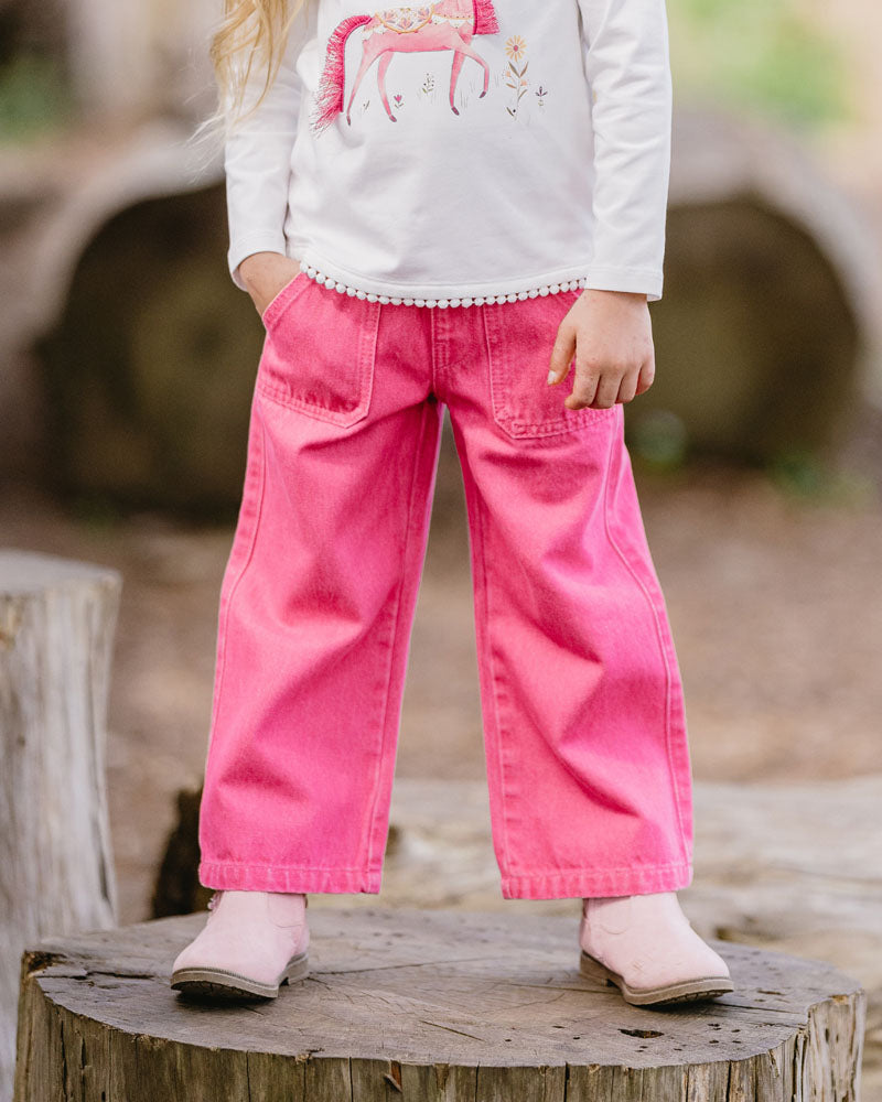 Minihaha Pink Pull On Jeans