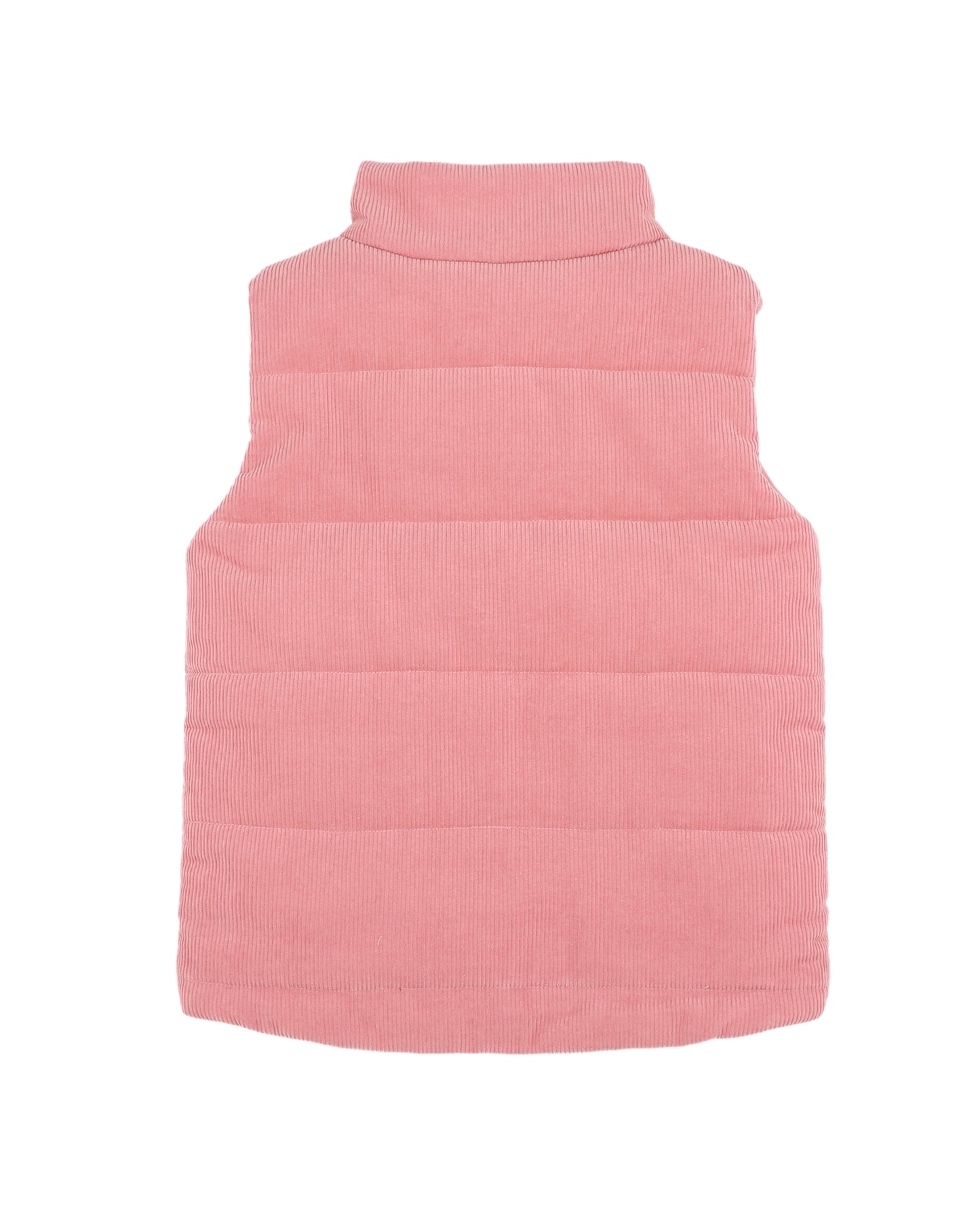 Minihaha Girls Wild Garden Quilted Zip Up Vest Rose