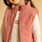 Minihaha Girls Wild Garden Quilted Zip Up Vest Rose