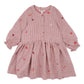 Minihaha Girls Orchard Bloom Embroidery Check Dress Dusty Pink