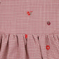 Minihaha Girls Orchard Bloom Embroidery Check Dress Dusty Pink