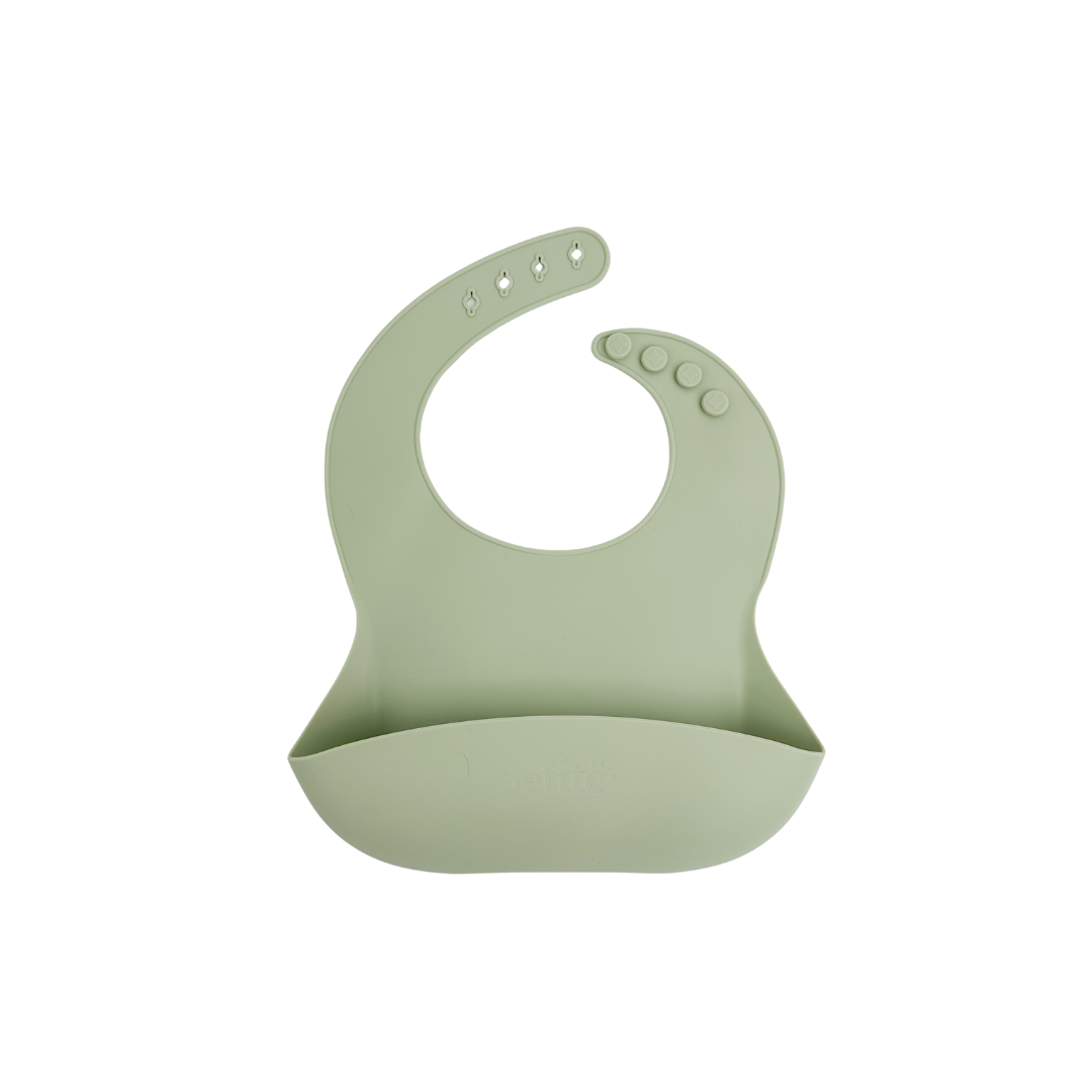 Petite Eats Silicone Baby Bib Large Fern