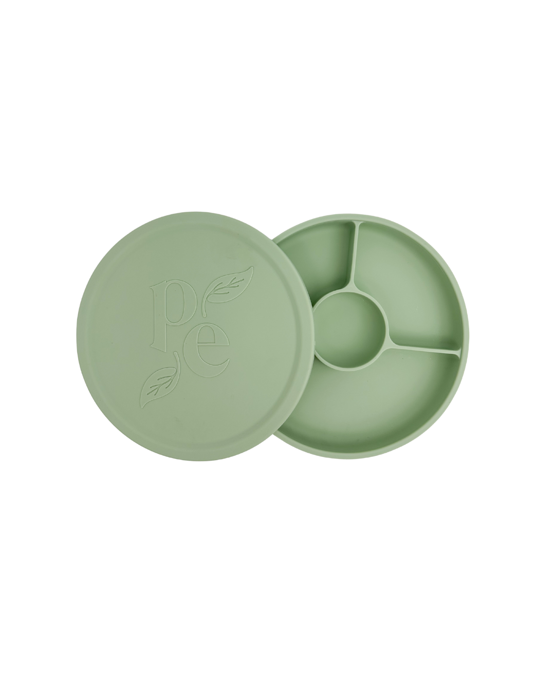 Petite Eats Divider Plate with Lid Fern