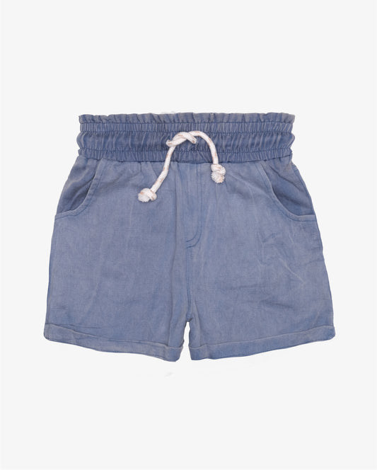 The Girl Club Vintage Blue Wash Twill Shorts