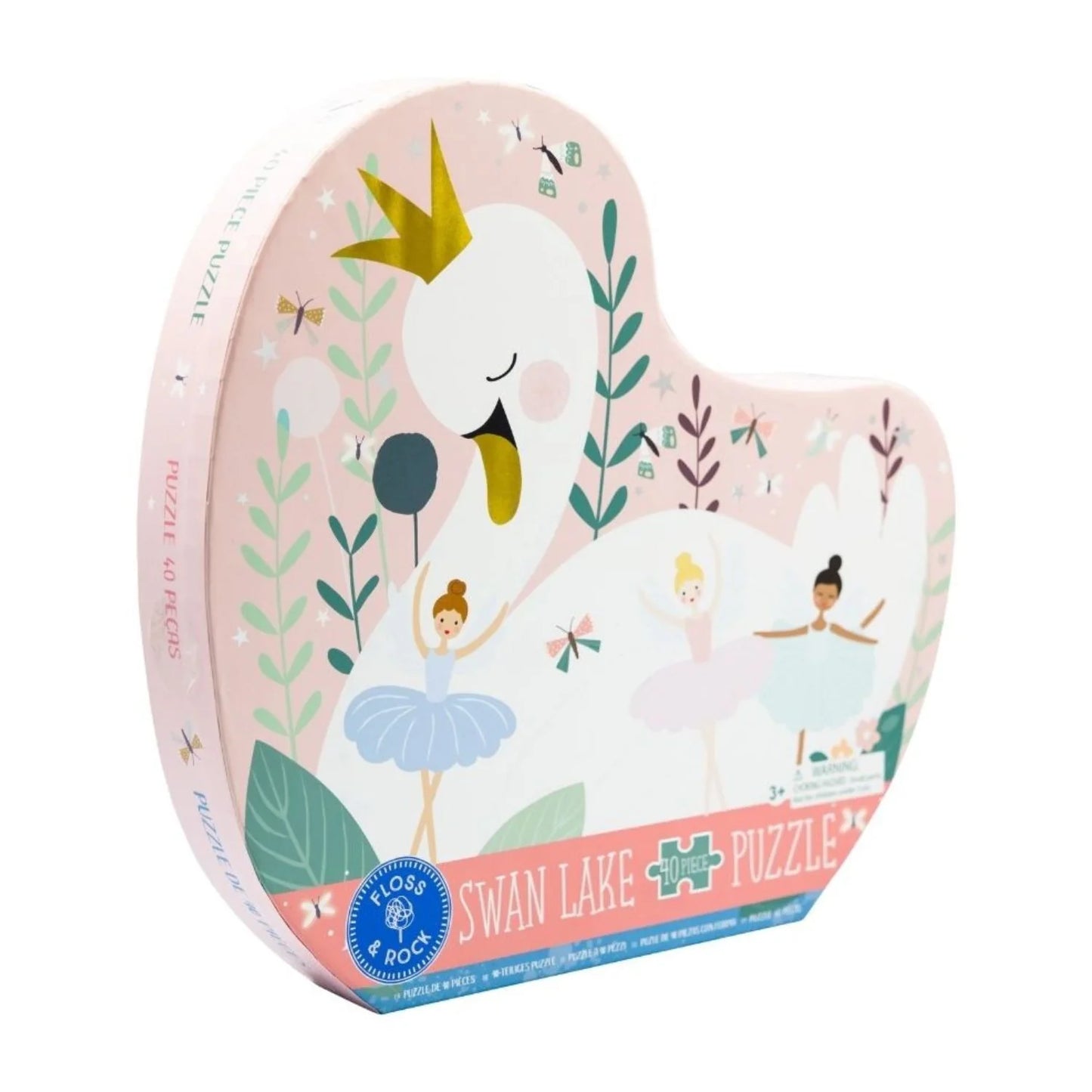 Floss & Rock Swan Shaped Puzzle 40pc | Enchanted