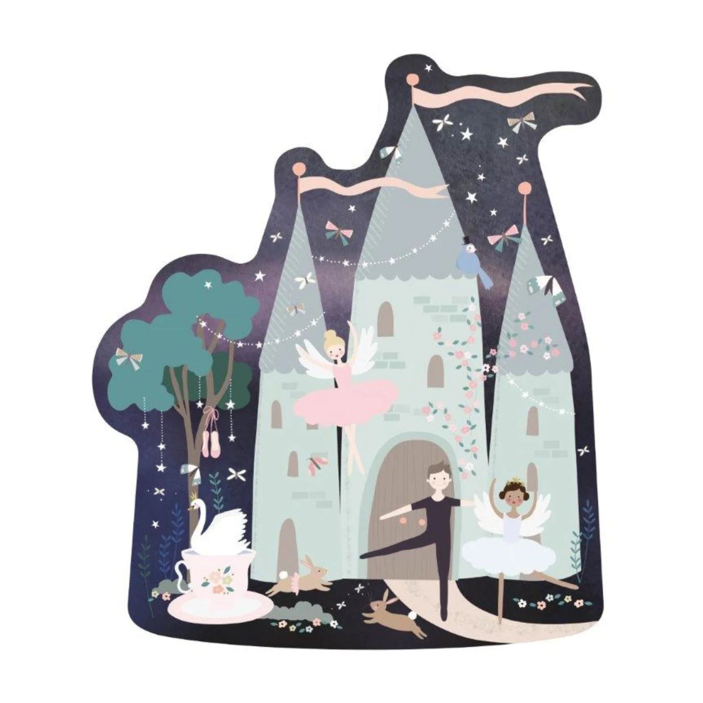 Floss & Rock Castle Shaped Puzzle 20pc | Enchanted