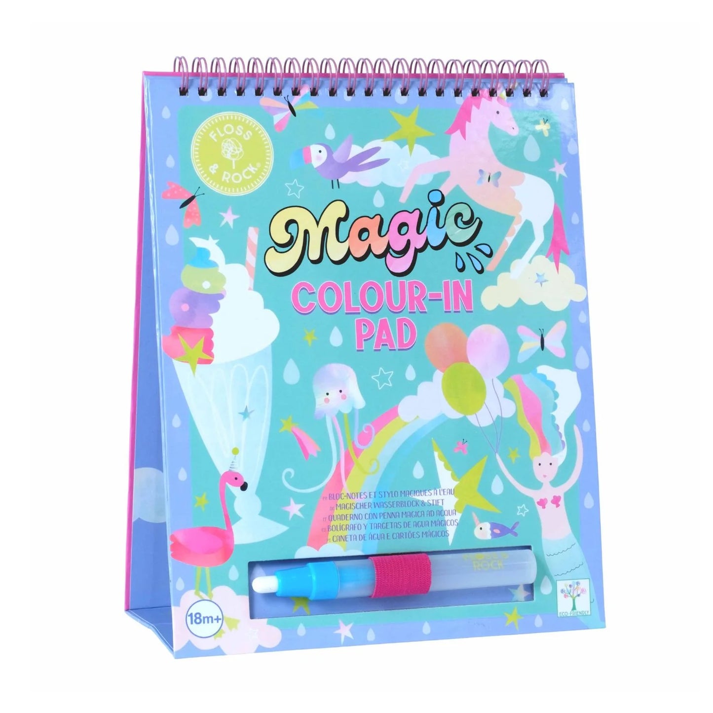 Floss & Rock Magic Colour Changing Watercard Easel and Pen | Fantasy