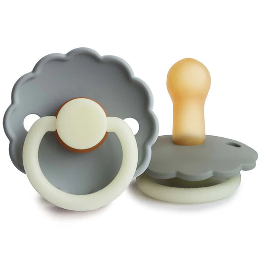 Frigg Daisy Natural Rubber Pacifiers French Grey | Portobello Night