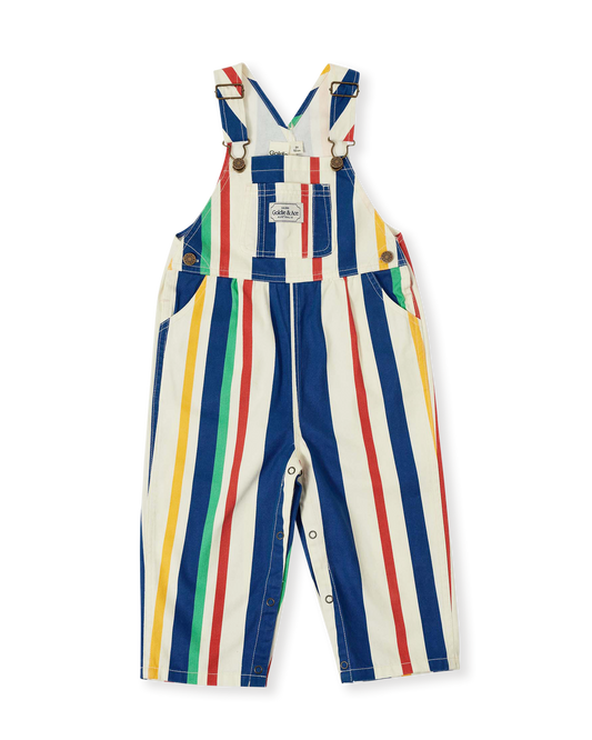 Goldie + Ace 90's Bold Stripe Austin Denim Overalls