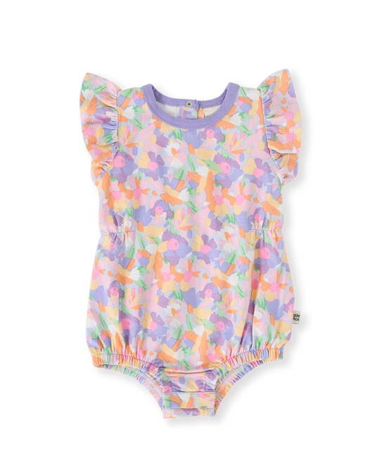 Goldie + Ace Pastel Bouquet Frill Bubble Romper