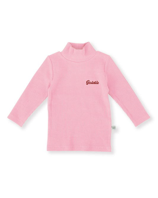 Goldie + Ace Embroidered Rib Skivvy Sweetpea