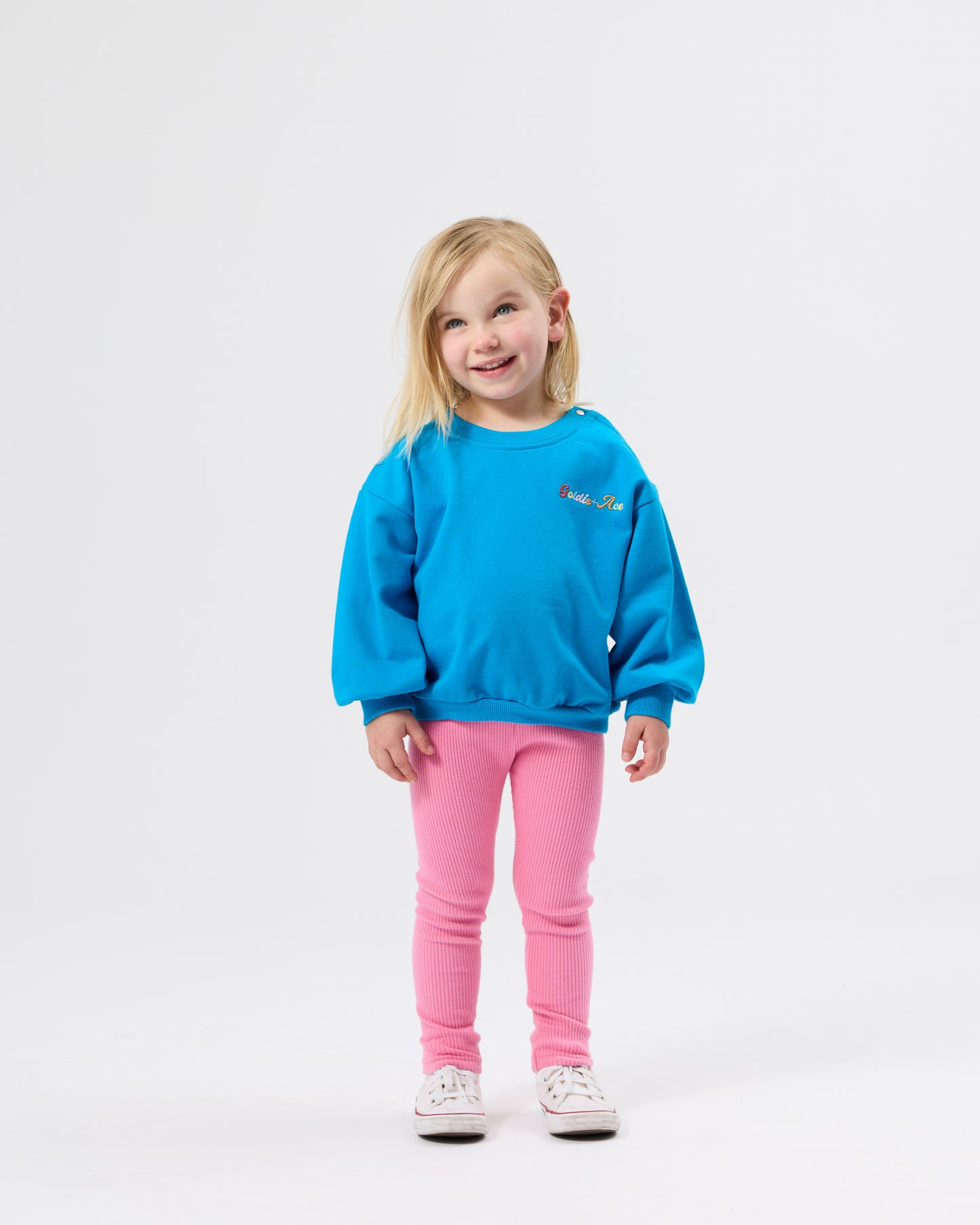 Goldie + Ace Ellis Terry Sweater Electric Blue