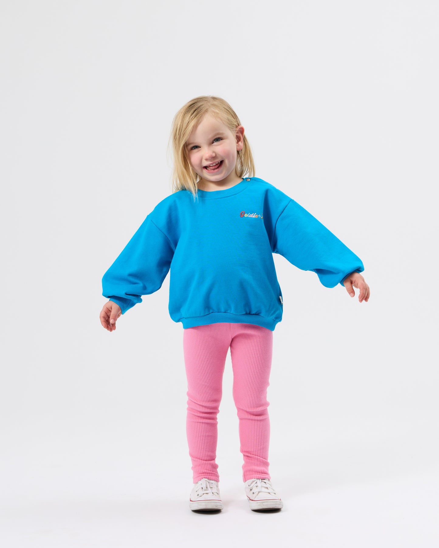 Goldie + Ace Ellis Terry Sweater Electric Blue