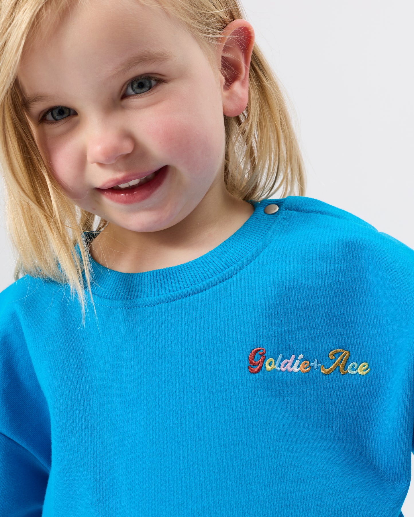 Goldie + Ace Ellis Terry Sweater Electric Blue