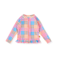 Goldie + Ace Rainbow Gingham Zip Up Rashguard