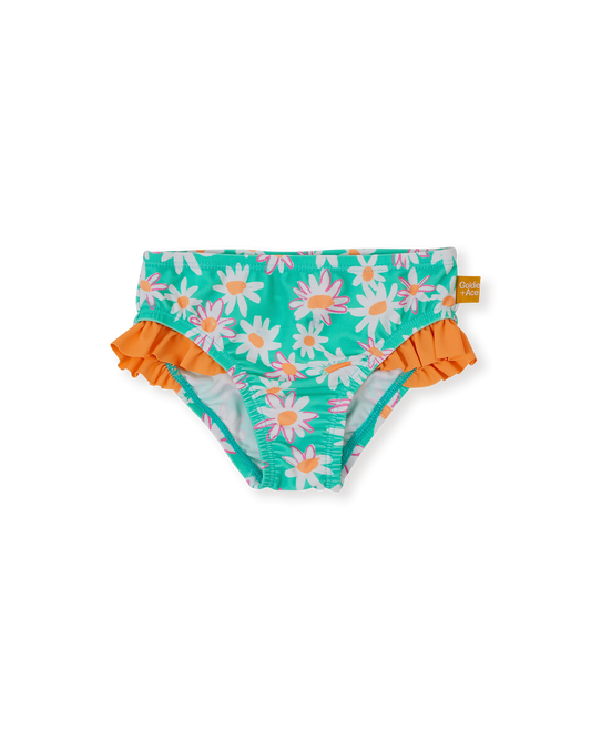 Goldie + Ace Daisy Patch Frill Waist Bikini Bottom
