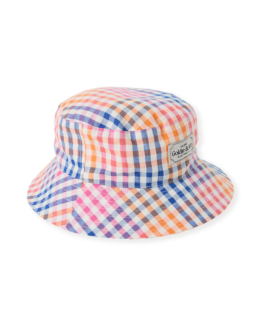 Goldie + Ace Rainbow Gingham Bucket Hat