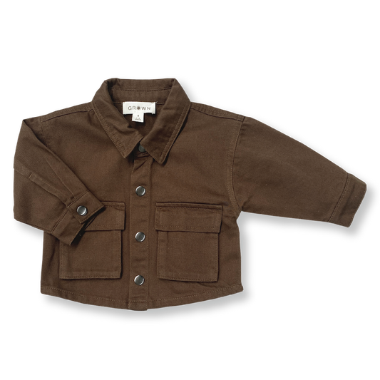 Grown Organic Cargo Shacket Clay