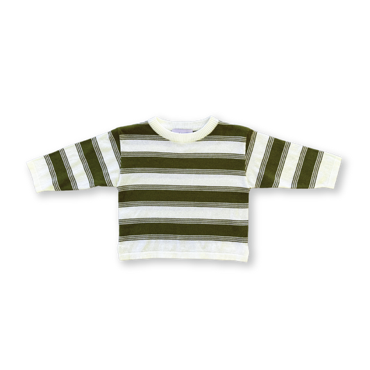 Grown Stripe Long Sleeve Tee Herb